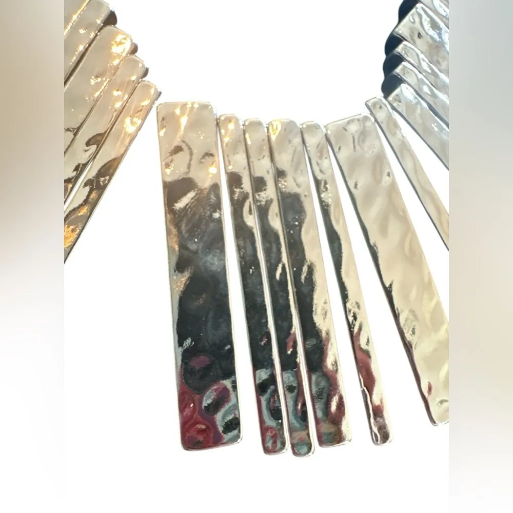 Banana Republic XOXO Women's Fringe Bar Necklace Silver Tone NWT - Image 4