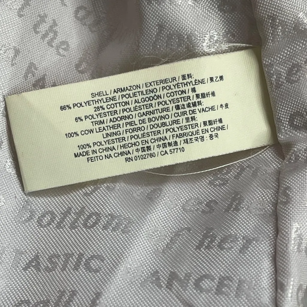 Kate Spade New York Cobble‎ Hill Straw Mylie Shoulder Bag Black Cement Leather - Image 8