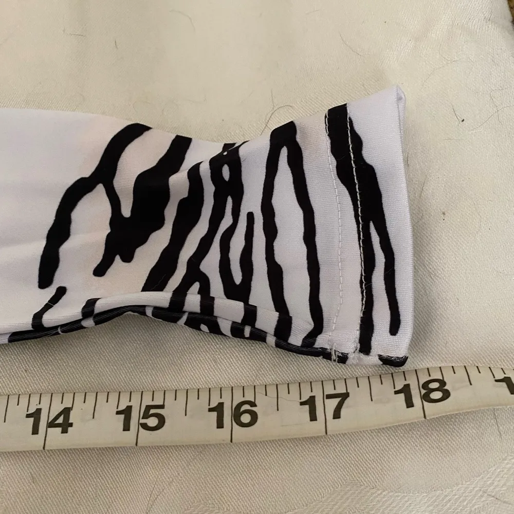 Zebra Print Black & White Unitard M - Image 2