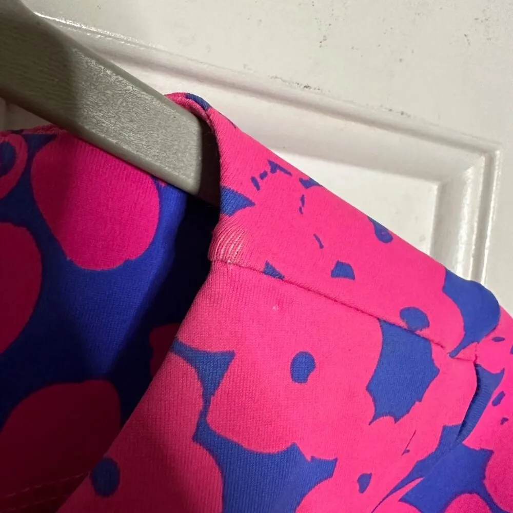 MAHI GOLD Long Sleeve Tunic To Pink Blue Floral Print Size XS - Image 5