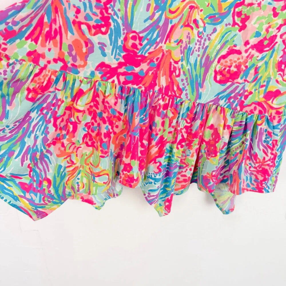 Lilly Pulitzer Hampton Tank Dress in Fan Sea Pima Cotton Sleeveless Size XS EUC - Image 9