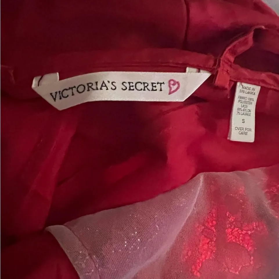 Vintage 2000s Victoria's Secret Burgundy Lace Chemise - Image 6