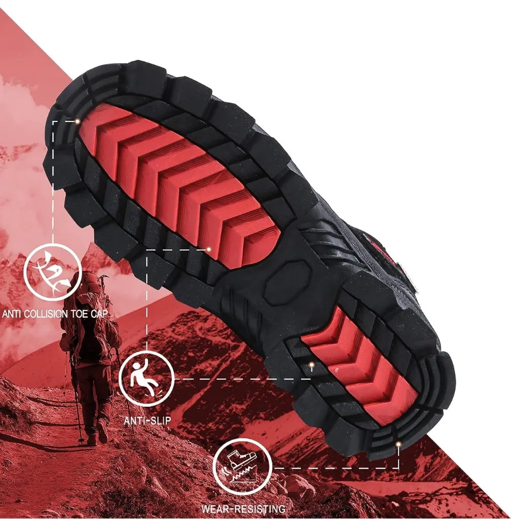 SPUKEP Hiking Boots for Outdoor Leisure Black Size 7 - Image 2