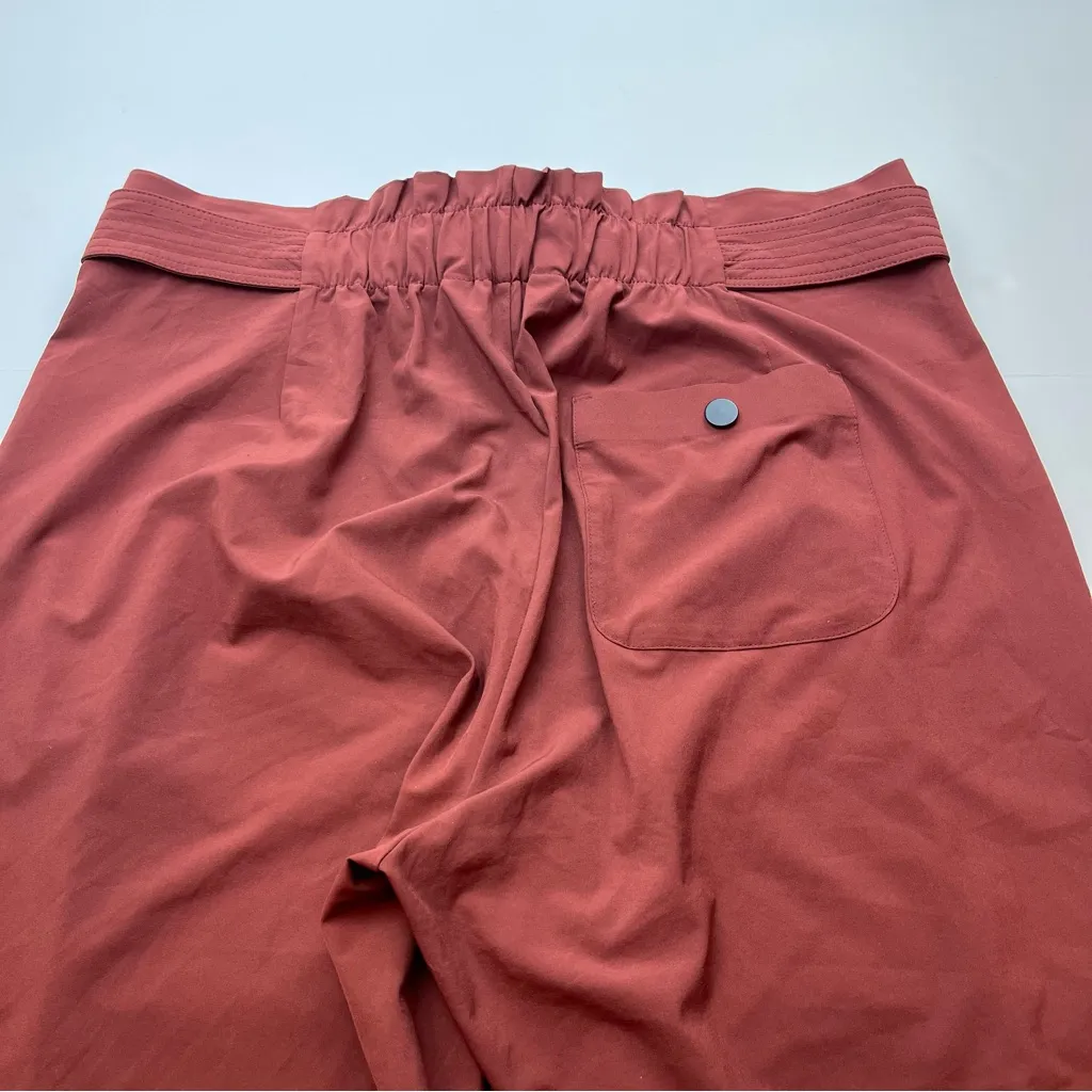 Athleta Womens Skyline Pant Belted Waist Cognac Brown‎ Size 14 Athletic *FLAW - Image 14