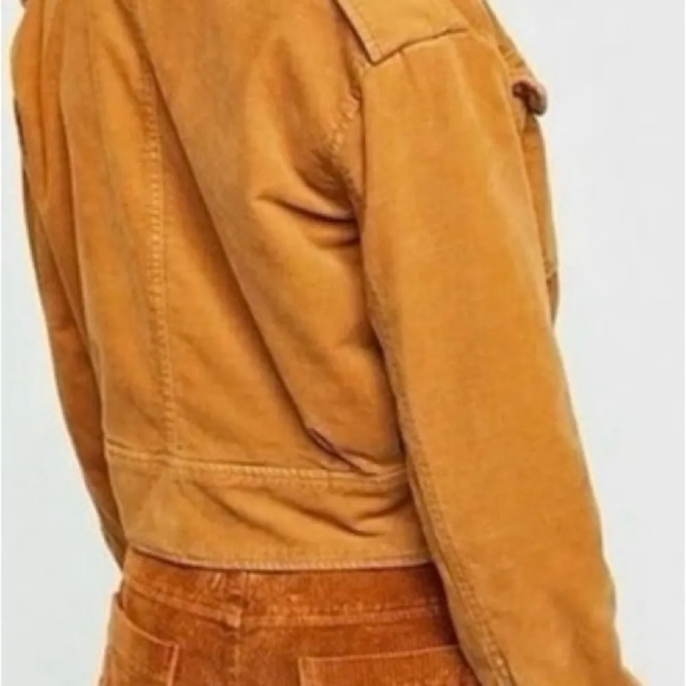 Free People Evelyn Corduroy Marigold‎ Moto Jacket Medium - Image 3