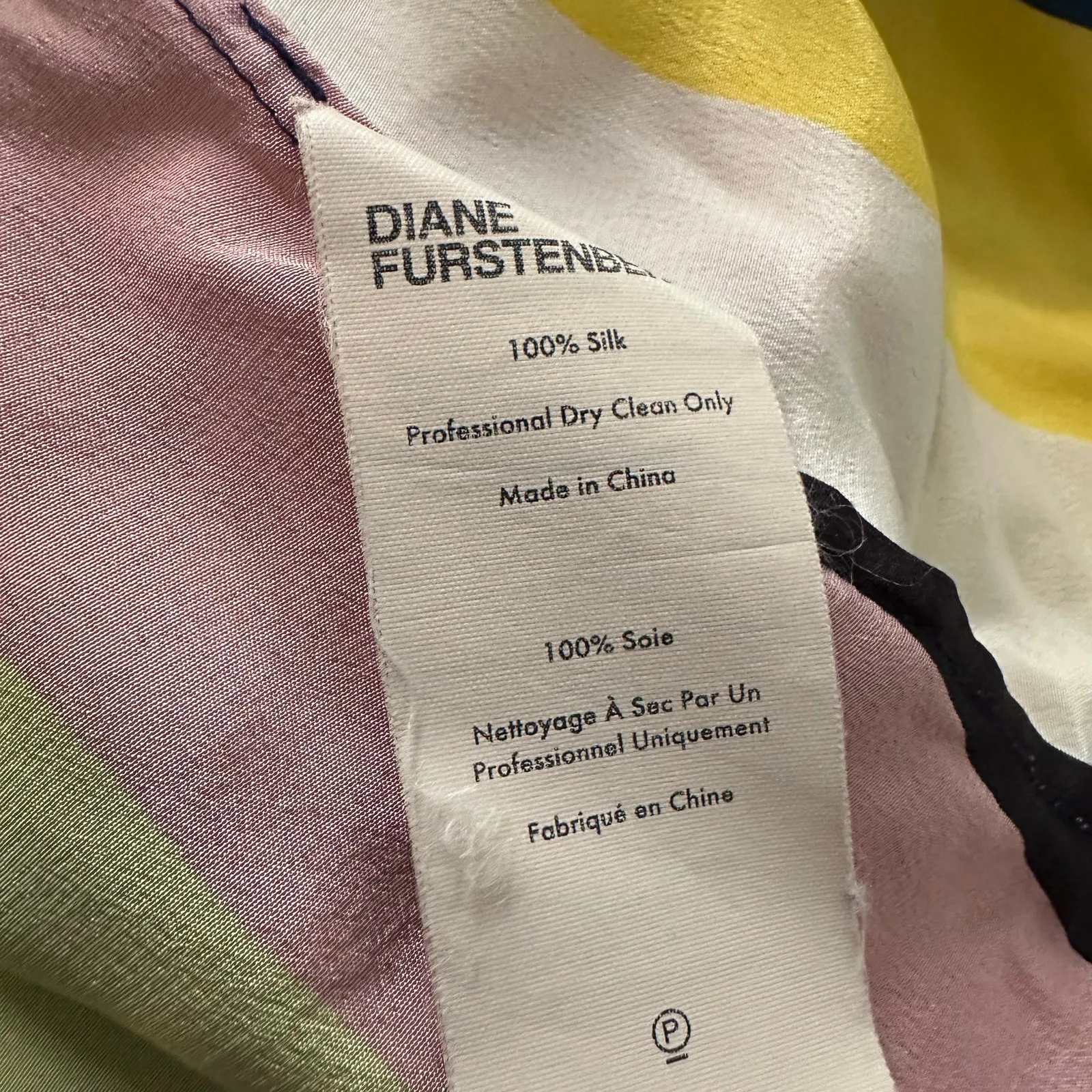 Diane Von Furstenberg multicolor striped silk wrap sleeveless top size M - Image 7