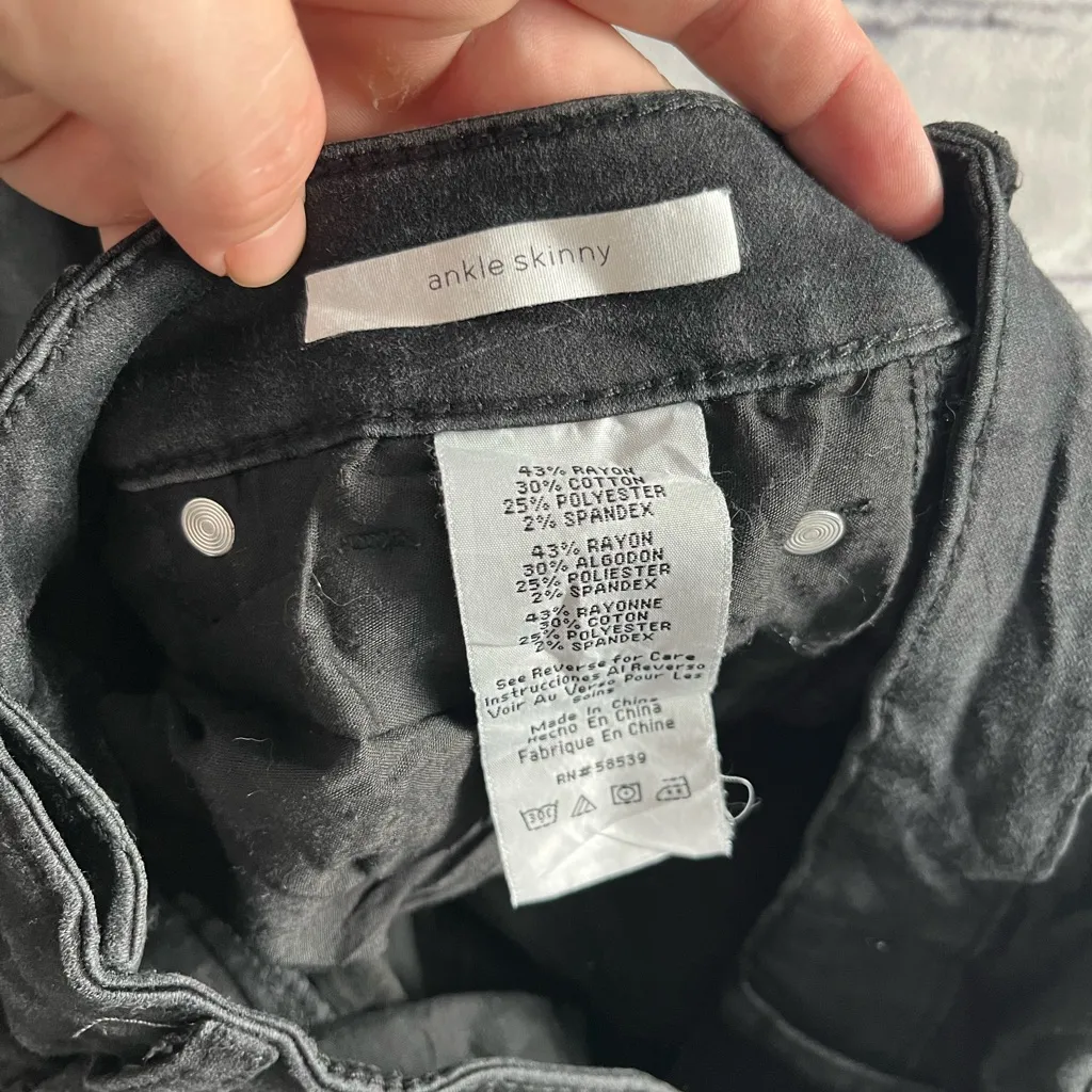 STS Blue Black Ankle Skinny Jeans Women’s 28 Mid Rise Soft Stretch Denim - Image 15