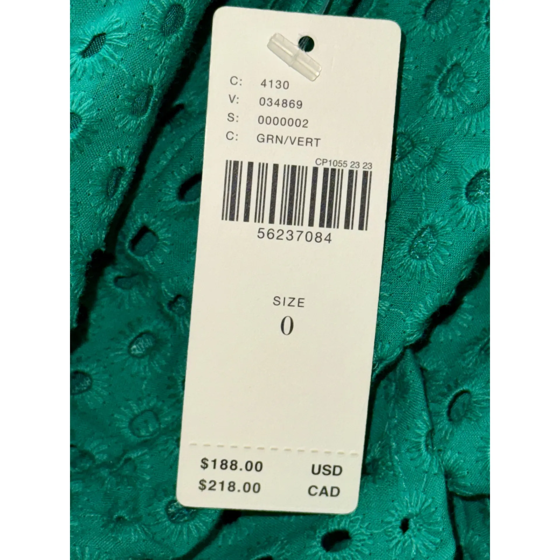 NWT Anthropology Maeve Green Cotton Ruffle Long Sleeveless Maxi Dress Size 0 - Image 11