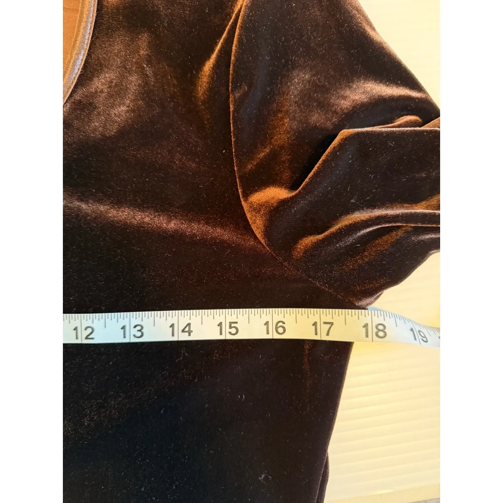 Vintage‎ 90s Dress Brown Velvet Long Maxi Goth Whimsigoth Size 8 Party Holiday - Image 6