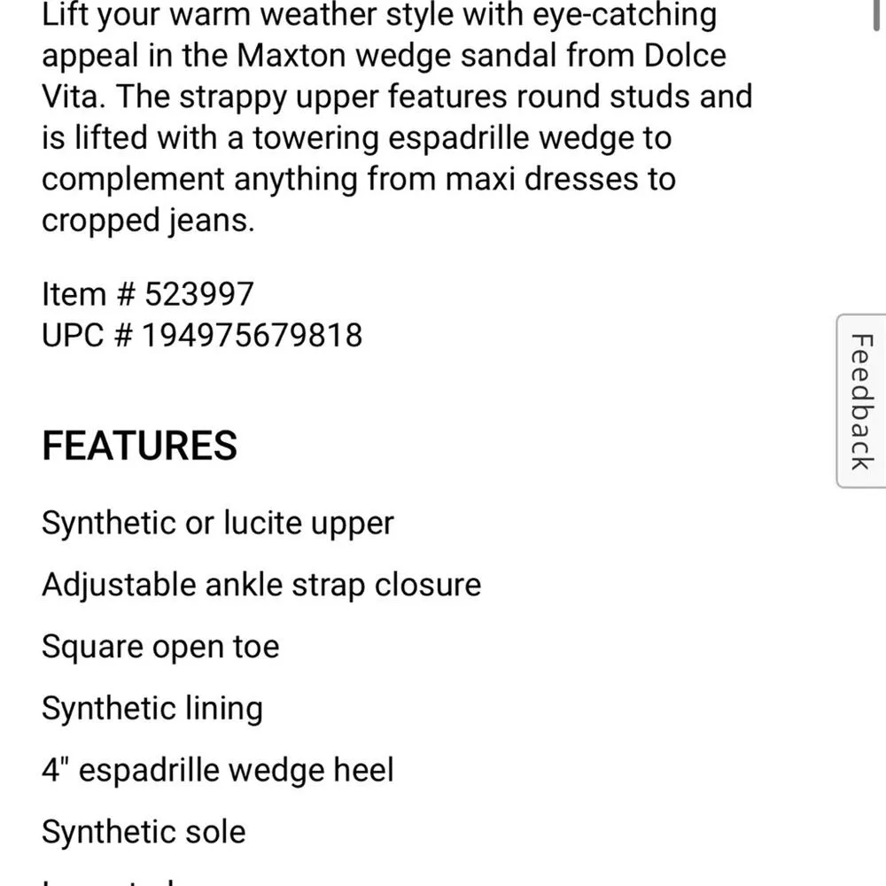 NEW Dolce Vita Maxon Espadrille Wedge Sandal Black Studded Strappy Womens Size 9 - Image 9