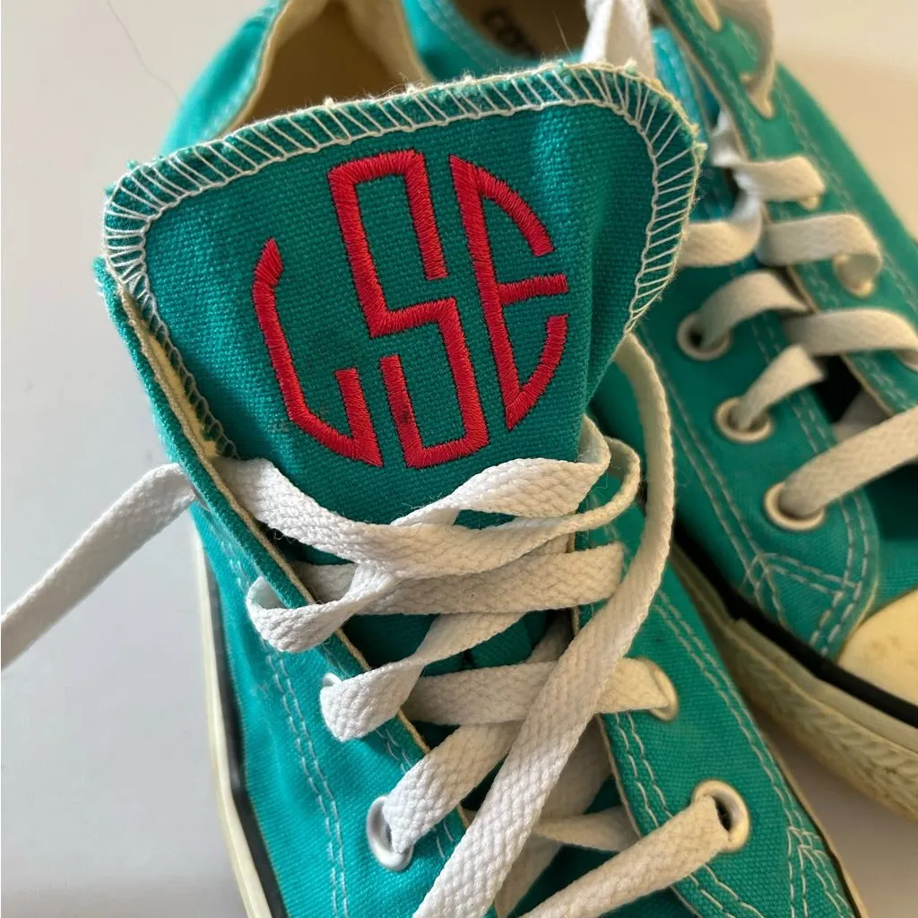 Converse Turquoise Canvas Sneakers - Image 4