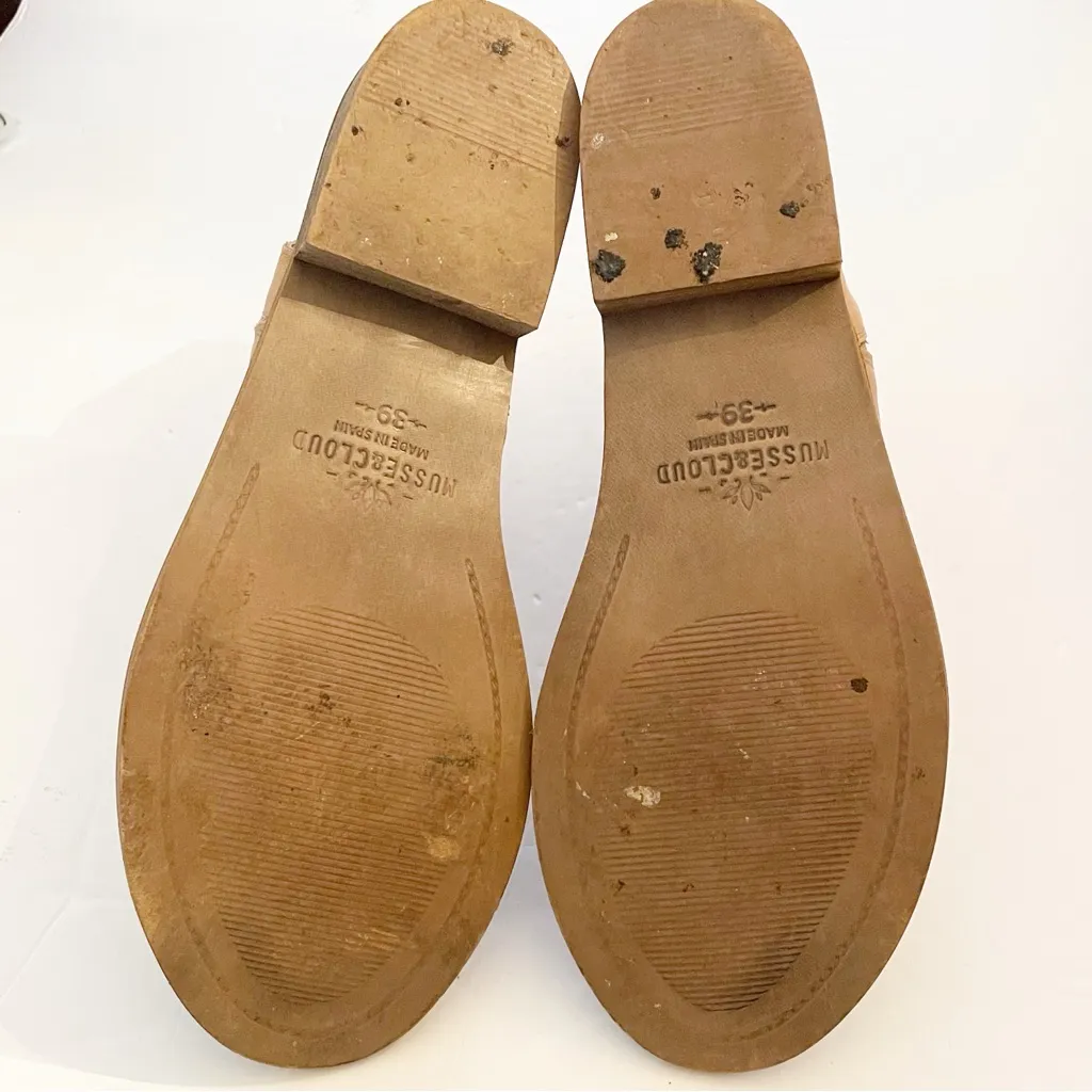 Musse & Cloud Women's Sandals Tan Size 39 US 8 Ciara Open Toed Slip On‎ Booties - Image 5