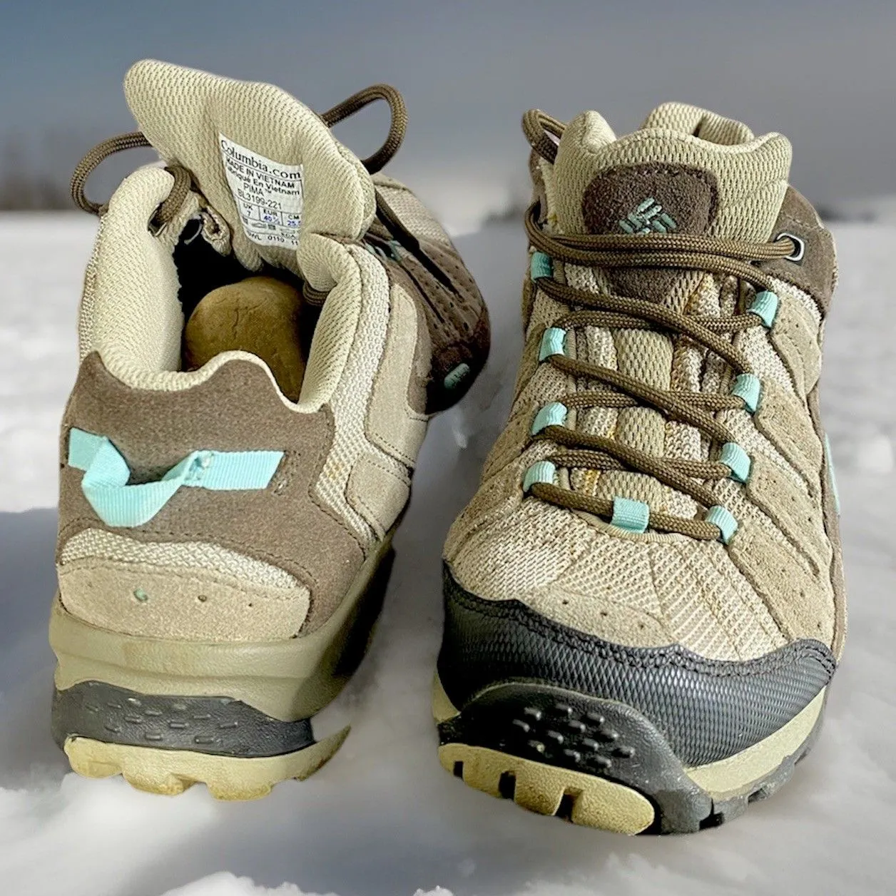 Womens Columbia Pima leather Hiking trail running shoes boots sz 8.5-bl3199-221 - Image 3