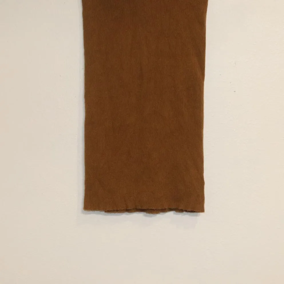 Double Zero  Camel Ribbed Midi Bodycon Skirt Sz S - Image 3