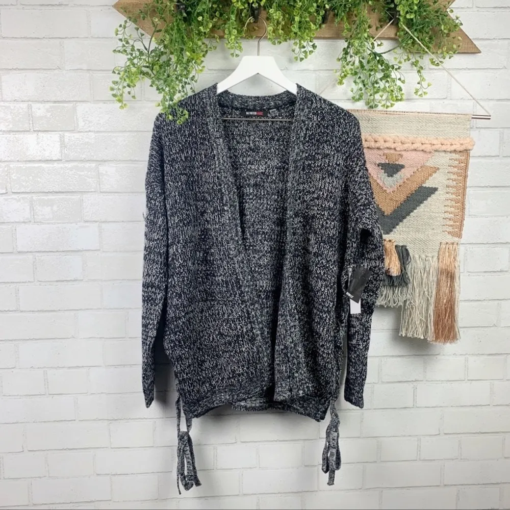 Devoted NWT Black Goth Grunge Sweater Cardigan Size XS - Image 2