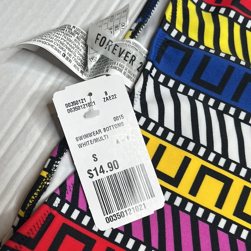 Forever 21 Womens Aztec pattern high waisted bikini bottoms - Image 3