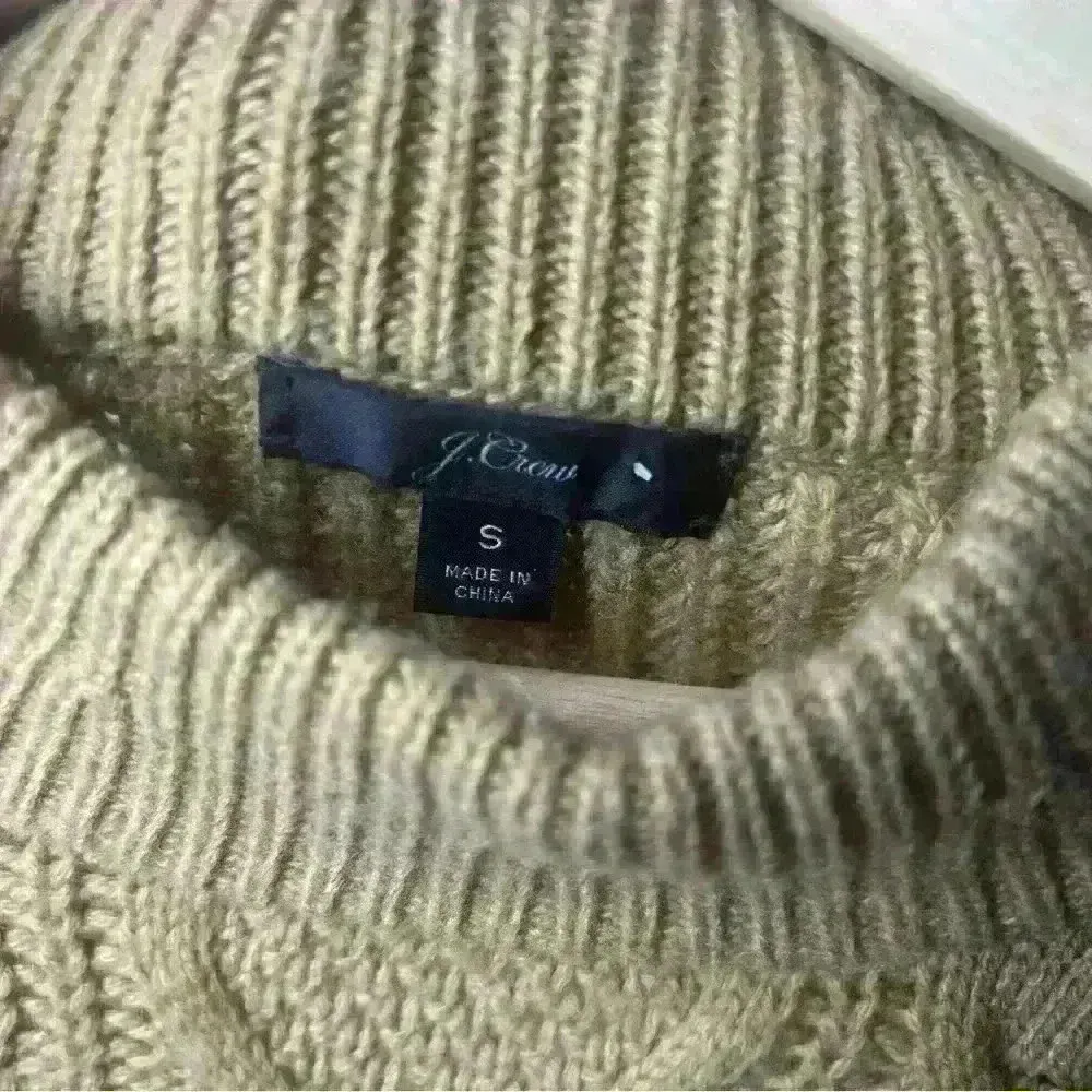 J.Crew Lambswool Blend Popcorn Cable Knit Crewneck Sweater - Image 6