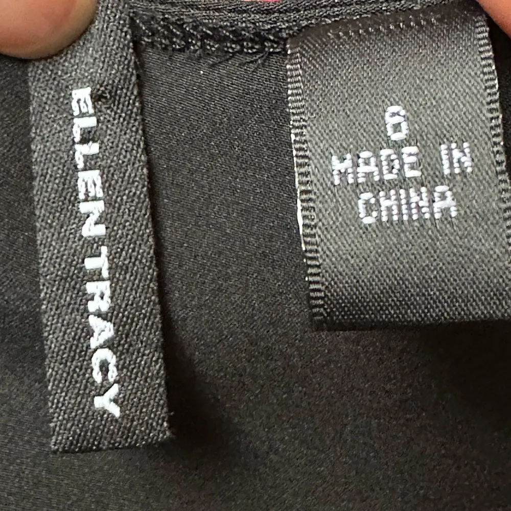 Ellen Tracy.Black Sleeveless Dress Or Casual Top 93% Silk Zipper In Back SZ 6 - Image 7