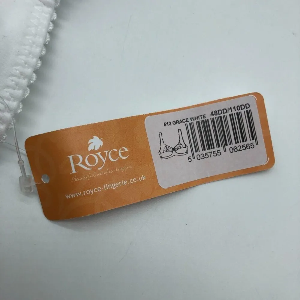 Royce  Grace Support Bra 513 Wireless White 48DD - Image 6