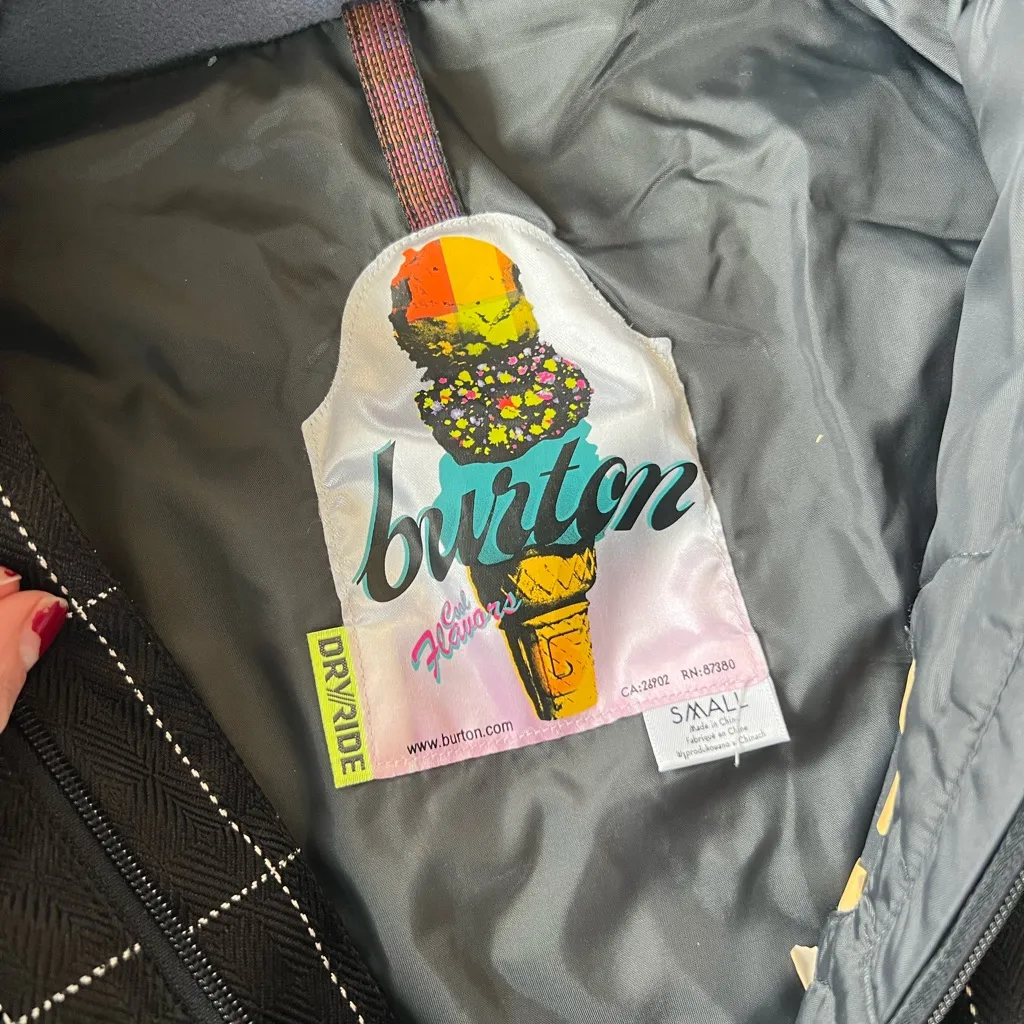 Vintage Burton Dryride Women’s Snowboard Ski Winter Snow Jacket Small black - Image 6