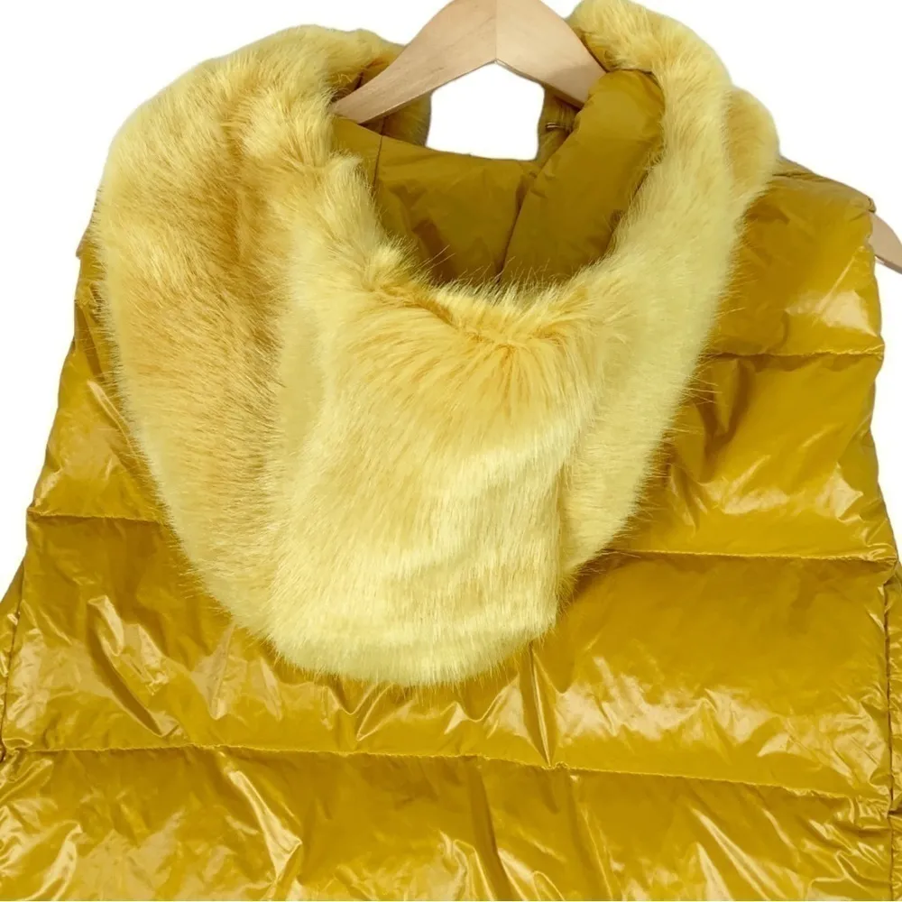 Geospirit Down Puffer Vest Size US 6 NEW Yellow - Image 5