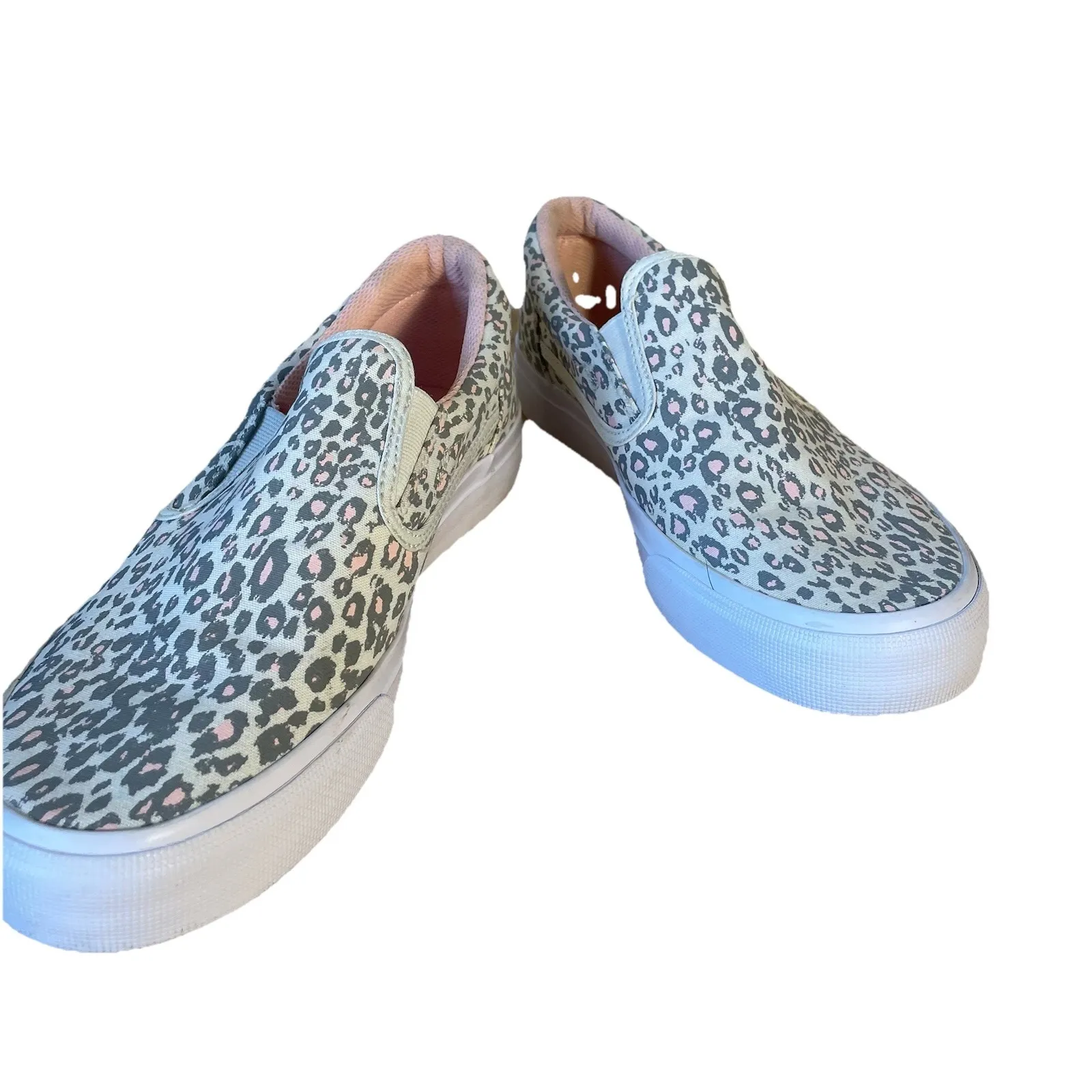 DC Women's Trase Slip Leopard Print Skate Shoes Size 11 Canvas Pink‎ Gray Pink - Image 3