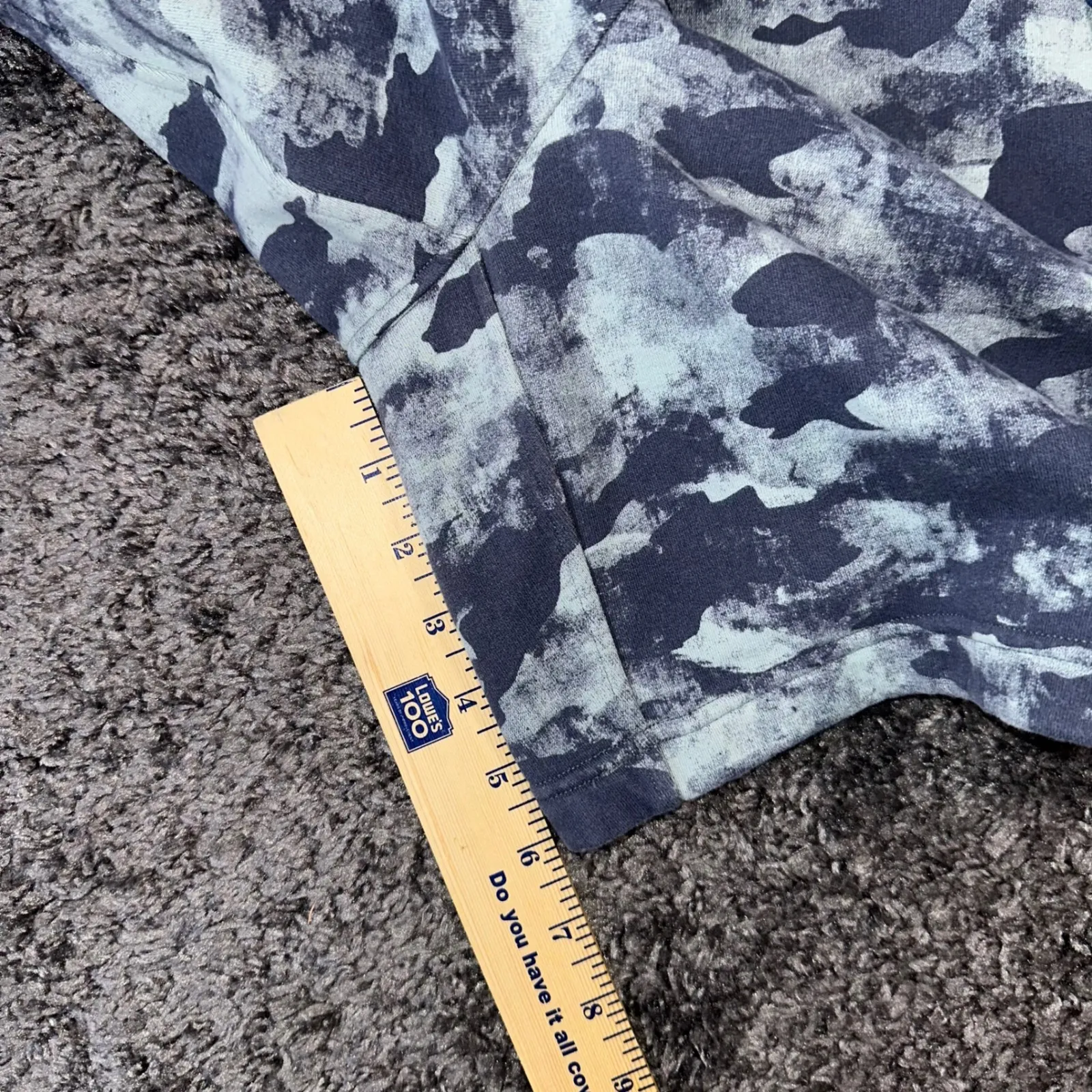 Lululemon Loungeful High-Rise Short 7" Heritage Camo‎ Wash WP Blue Multi Size 16 - Image 12