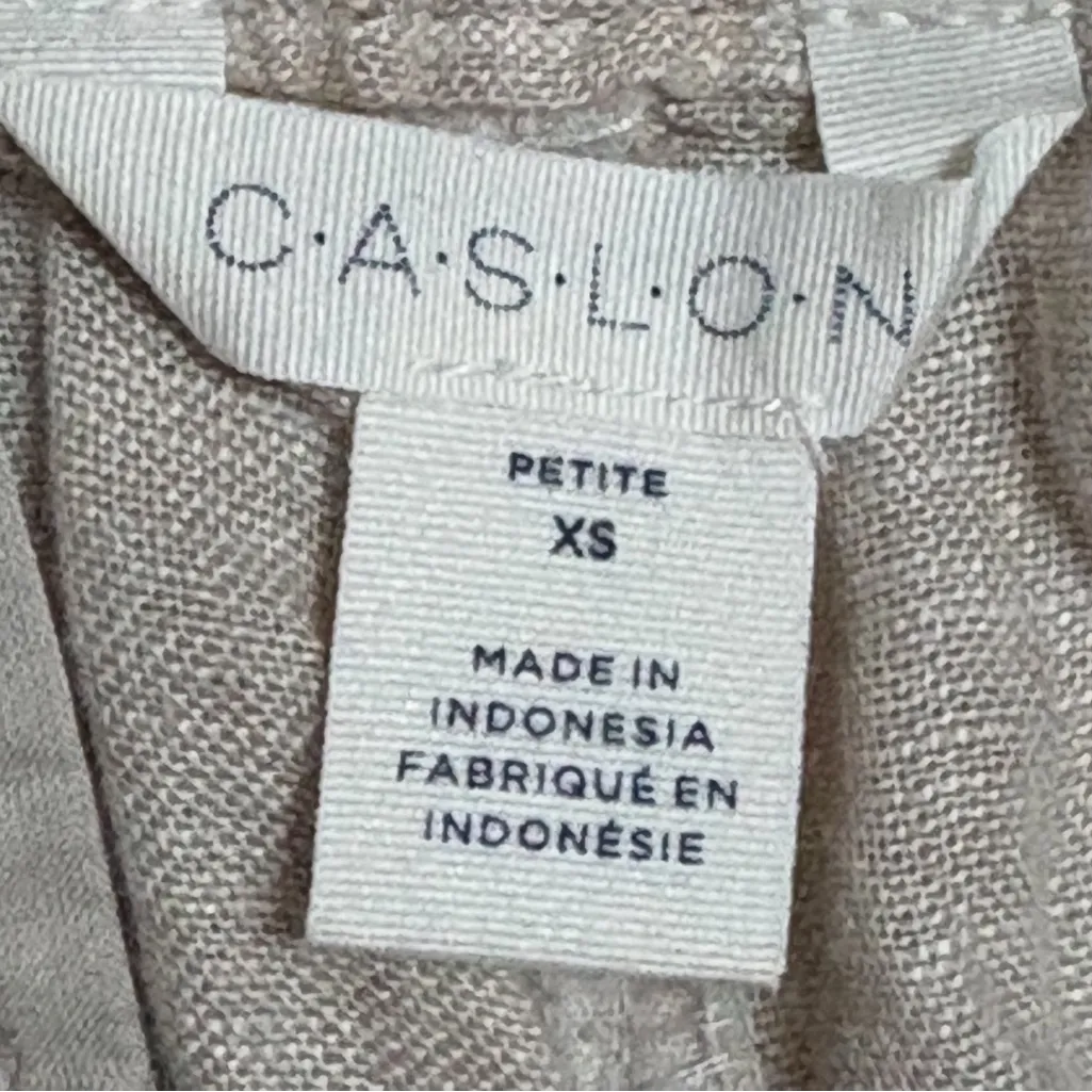 Caslon Light Beige Linen Pants Size XS EUC‎ Like New - Image 4
