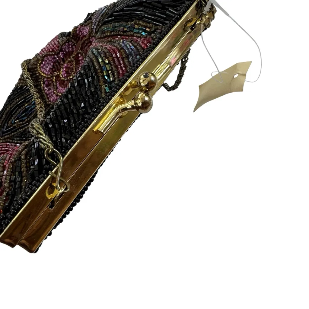 NWT House of Hilary Beaded Evening Bag Black Clutch or Shoulder Bag - Image 3