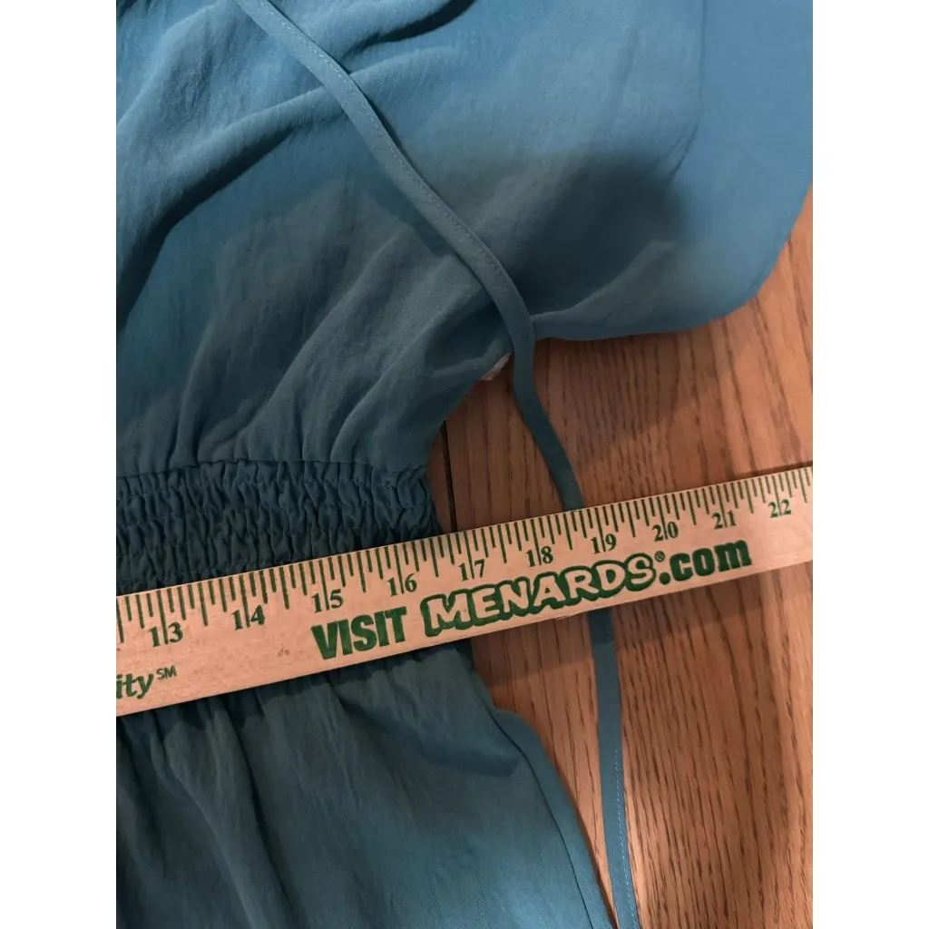 Oddy Anthropologie Women Size 1XL Women Dress Polyester Boho Hippie Peasant City Green - Image 5