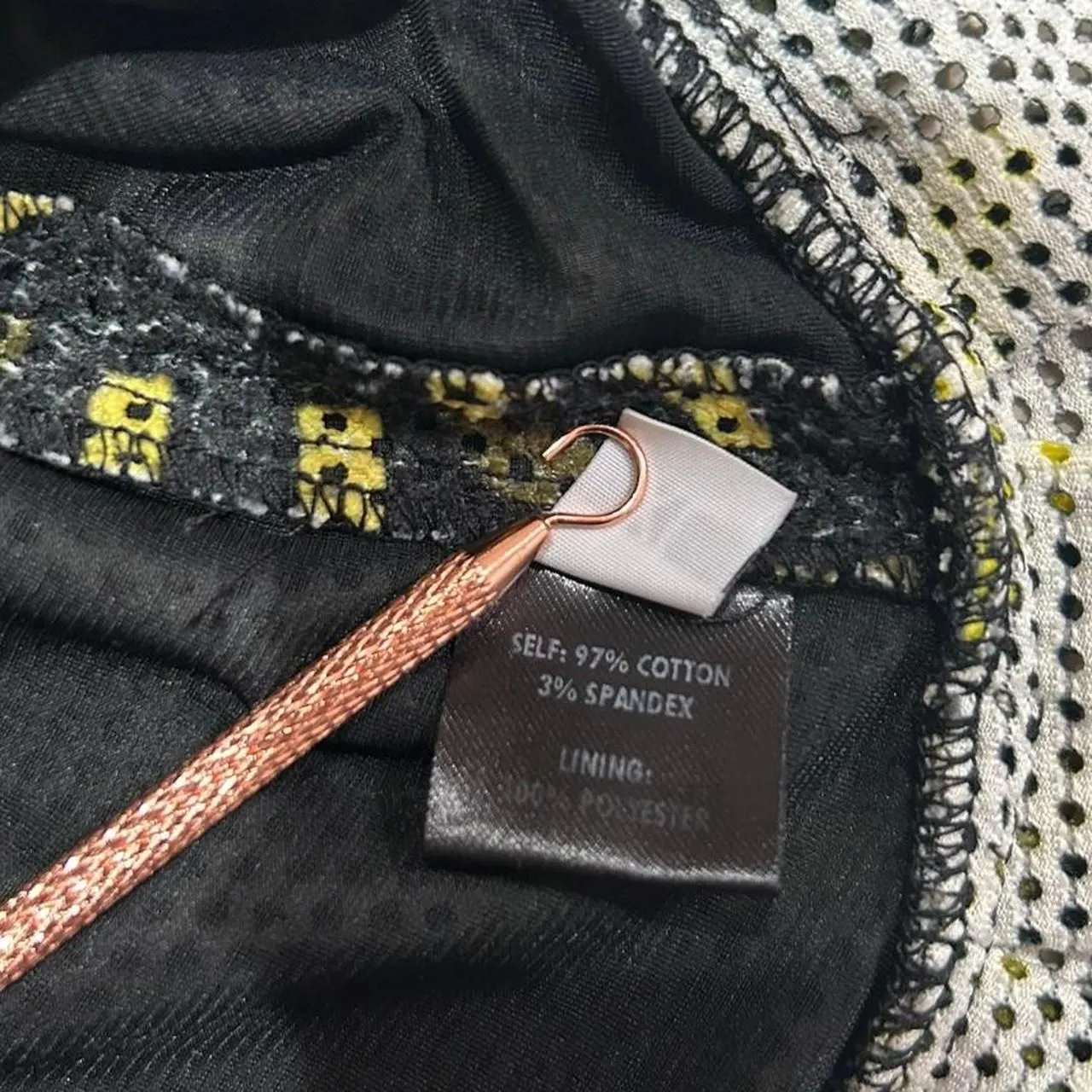 Cultro Geometric Print Flutter Sleeve Mini Dress Black Size XL - Image 7