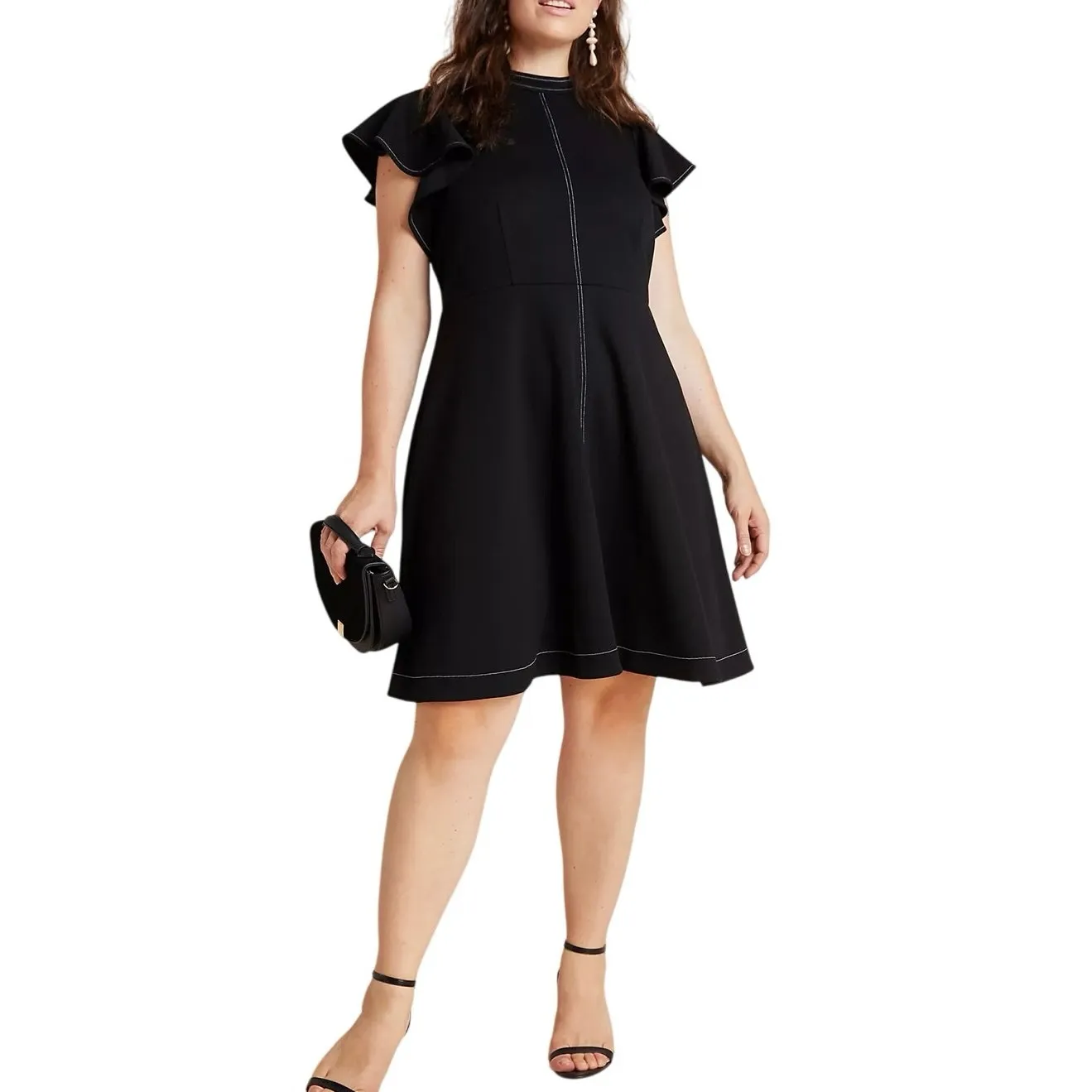 MAEVE Deena Mini Dress, Size Small Petite New with Tag MSRP $150 SOO Black - Image 6