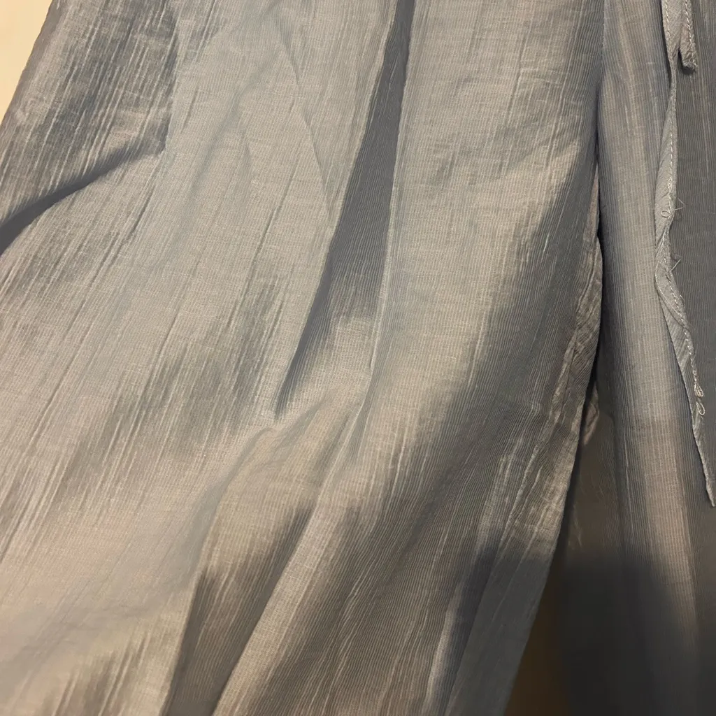 Love Notes Light Blue Straight Leg pants and button down top - Image 4