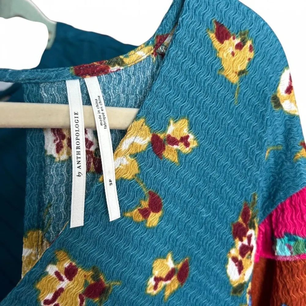 Adorable Anthropologie Ruffled Mini Dress | Multi-Color, Size SP | Like New! - Image 7