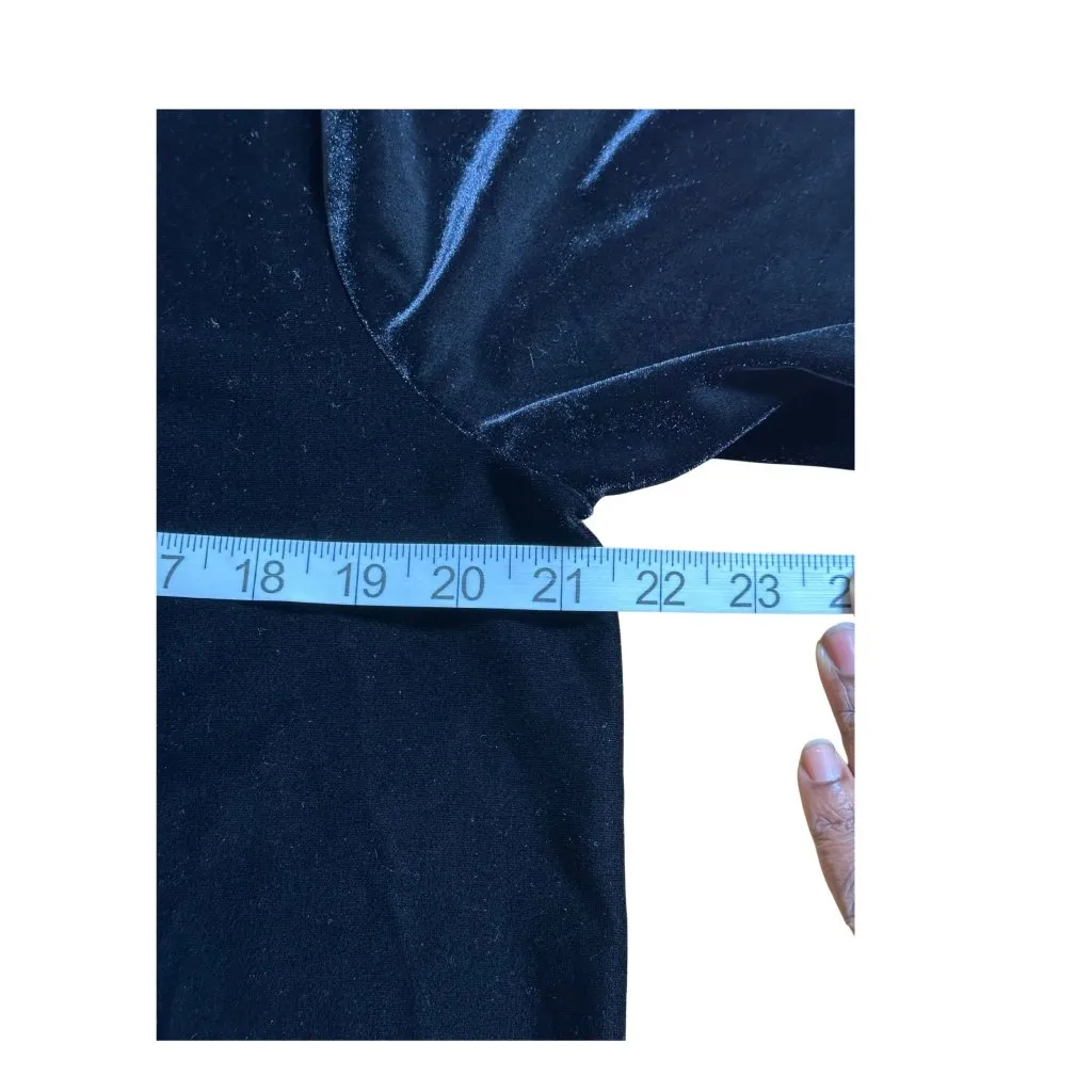 Talbots Black Velvet Button-Up Shirt & Pants Set Matching Outfit Tracksuit Sz S - Image 14