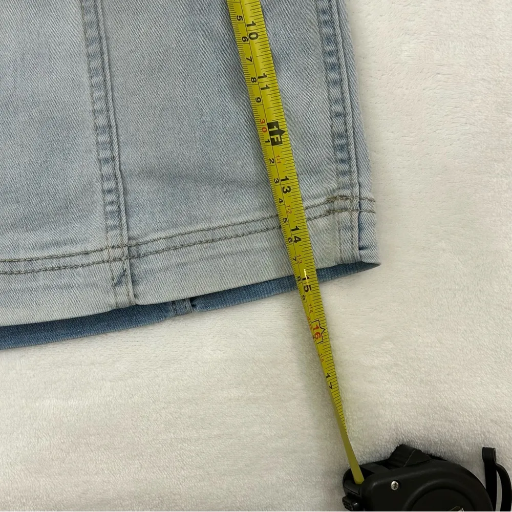 Wild Fable Light Blue Denim A Line Knee Length Stretch Jean Skirt Women’s S - Image 7