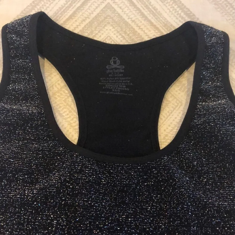 Phat Buddha Black w Silver Racerback Tank Top Black Size M - Image 3