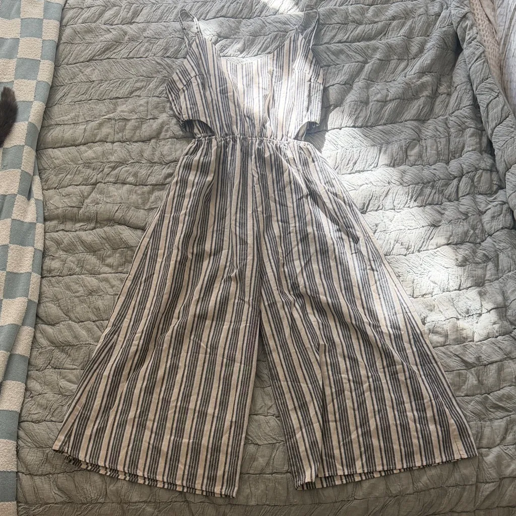 Striped Sleeveless Jumpsuit - Image 2