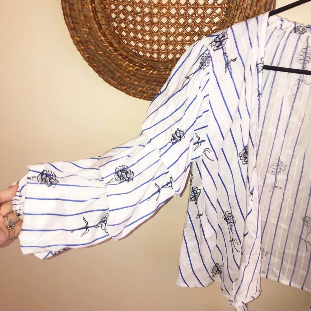 Club Monaco Bindell Floral Wrap Blouse - Image 8