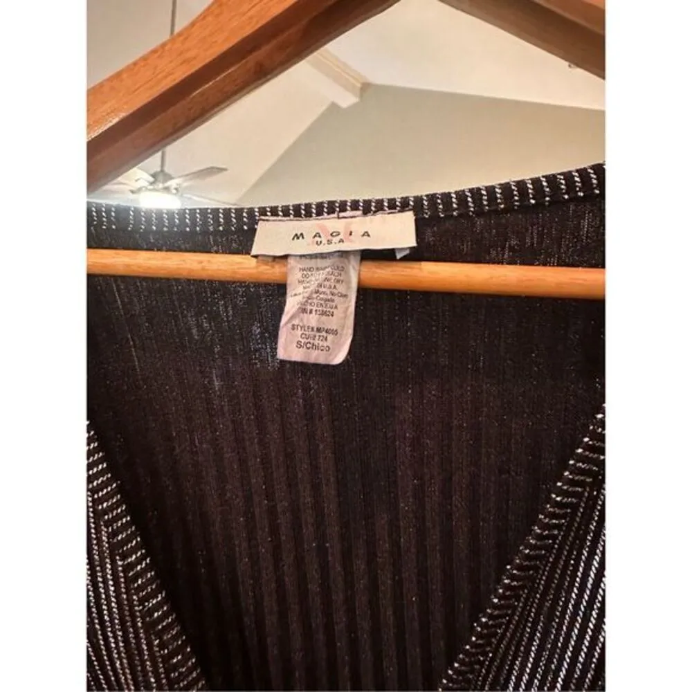 Flirtatious Outing‎ Pleated Romper In Black/Silver Size Small Black - Image 3