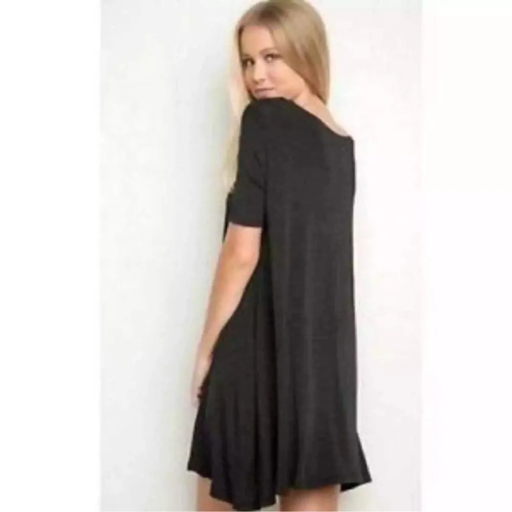 Brandy Melville Black Tee Shirt Dress Women’s One Size - Image 2