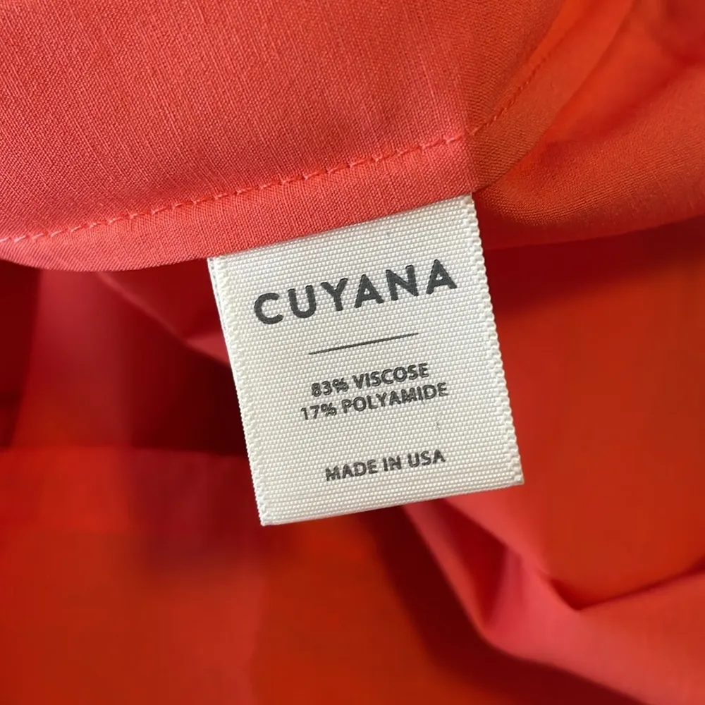 Cuyana Poplin Top‎ Coral Short Sleeve Crew Neck Blouse XS - Image 4