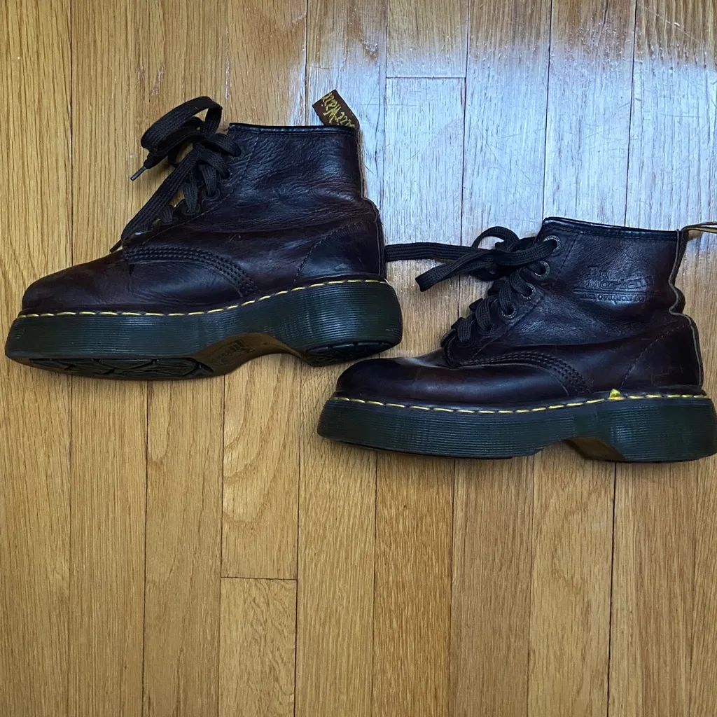 Dr. Martens Vintage Brown Combat Boots - Image 6