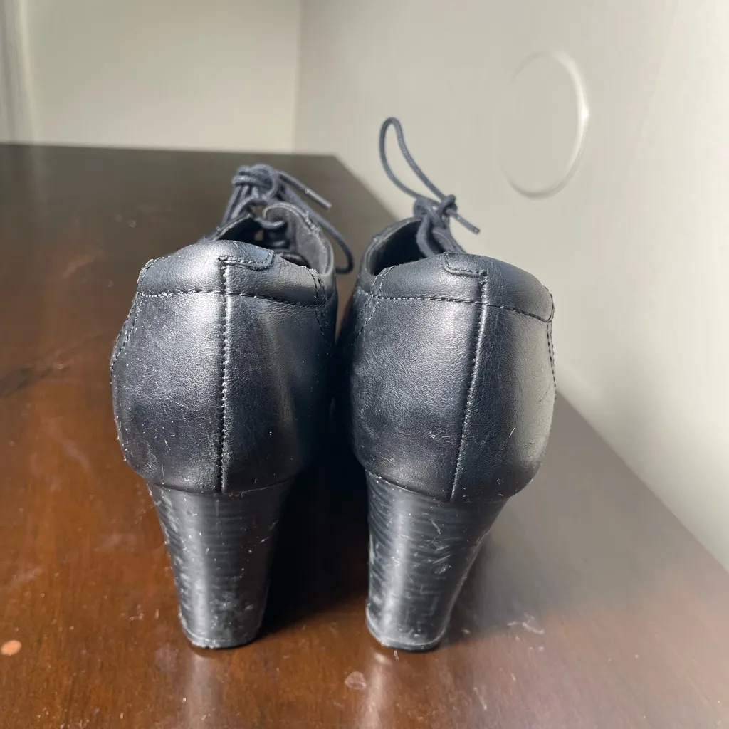 Clarks claeson pearl Leather oxfords Black Sz 9.5 m - Image 3