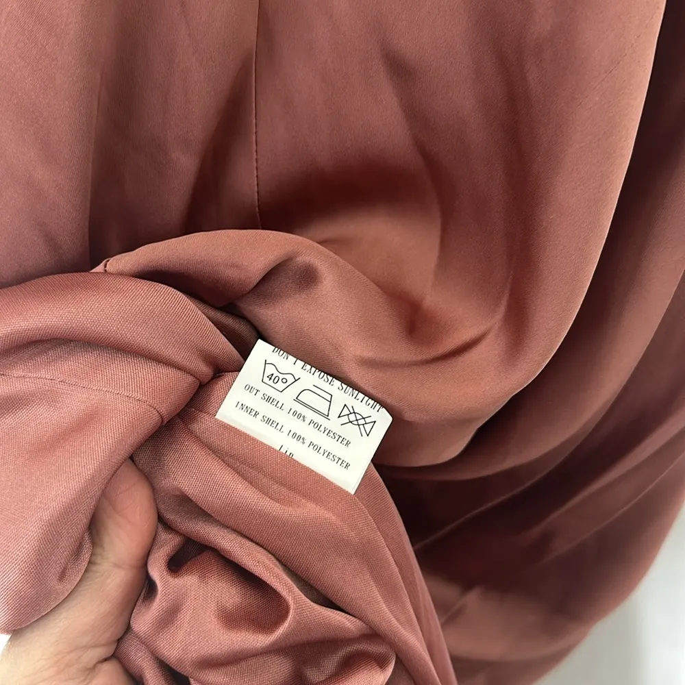 NWT Revelry Skye Satin Desert Rose Maxi Dress Size 10 Pink - Image 16