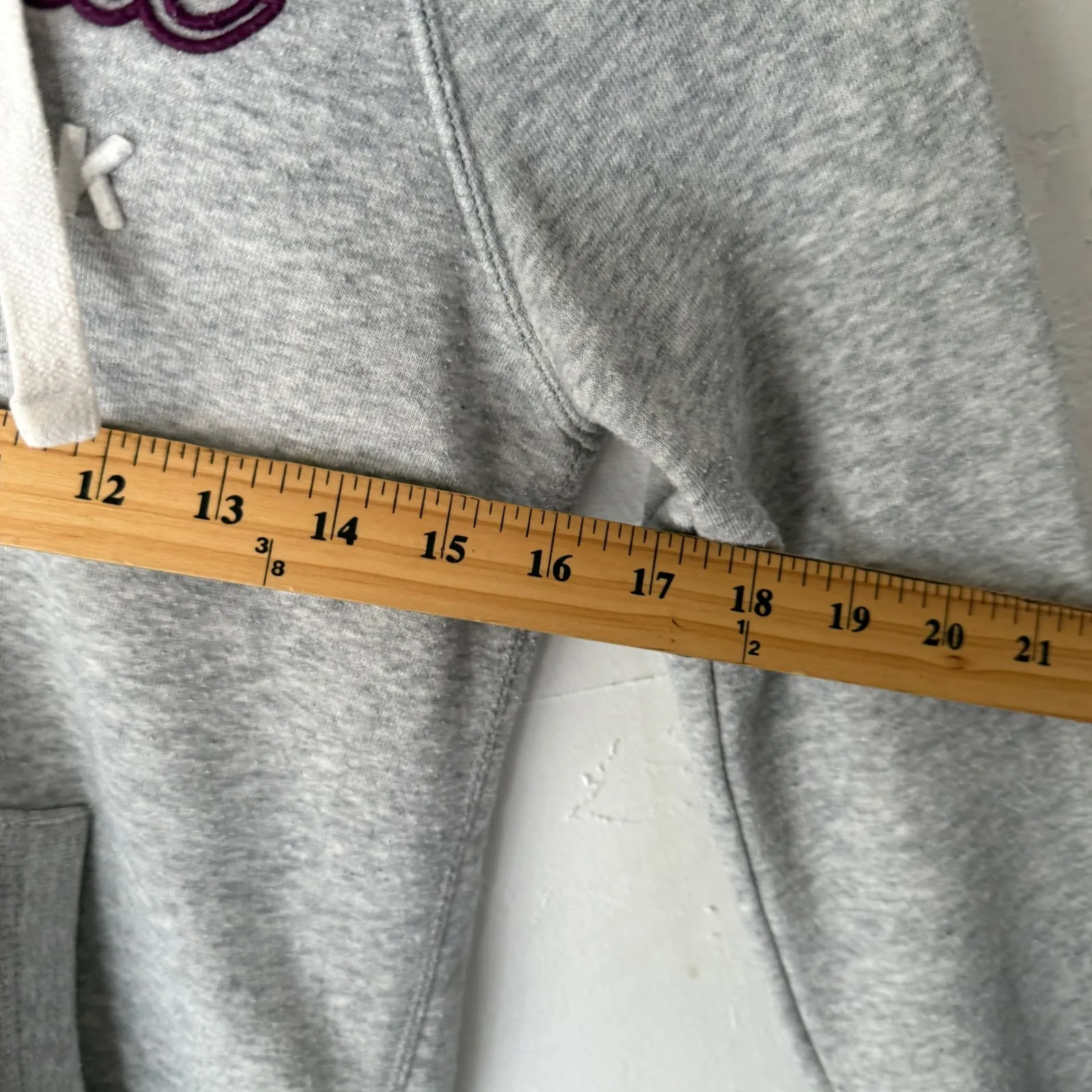 Aeropostale Vintage Y2k Gray Full Zip Hoodie Sweatshirt Embroidered LOGO Size S - Image 4