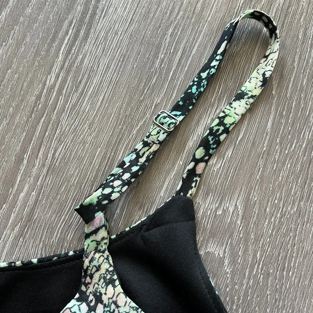 Bobeau Hi Low Dress Womens Small Green Snakeprint Boho Colorful - Image 12