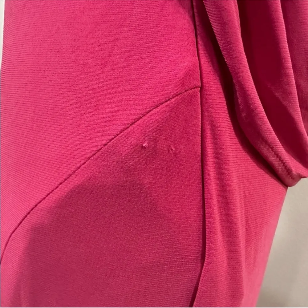 MAC DUGGAL 26512 One-Shoulder Jersey Body-Con Gown in Candy Pink 4 - Image 5