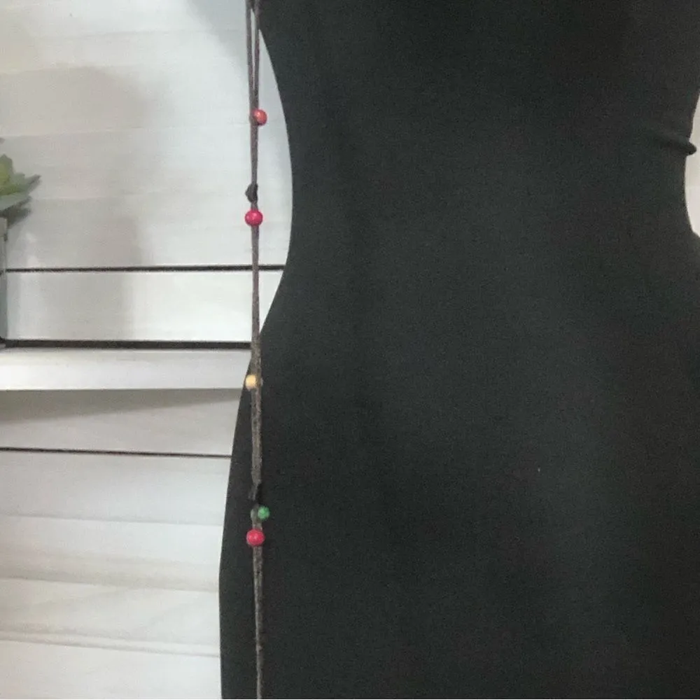 Handcrafted Wooden Rings Crossbody Bag Pink Tan Green OS - Image 4