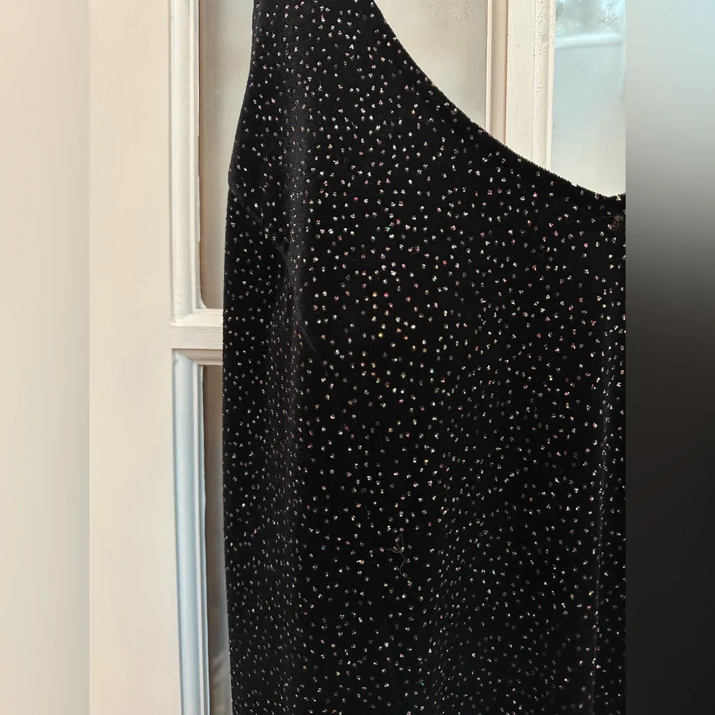 Vintage Y2K Ronni Nicole Velvet Sparkle Fairy Whimisigoth Glam Maxi Dress Size M - Image 4